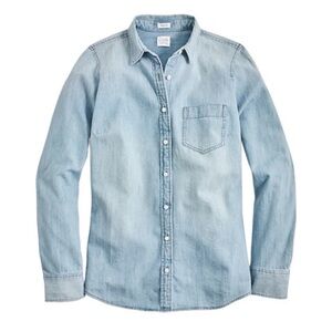 J. Crew Women's Boyfriend Fit Chambray Button Down Shirt